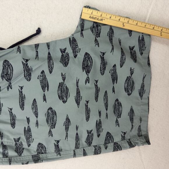 L.L.Bean Dock Shorts XXL Blue Fish Print Classic Fit NWT - Picture 7 of 10